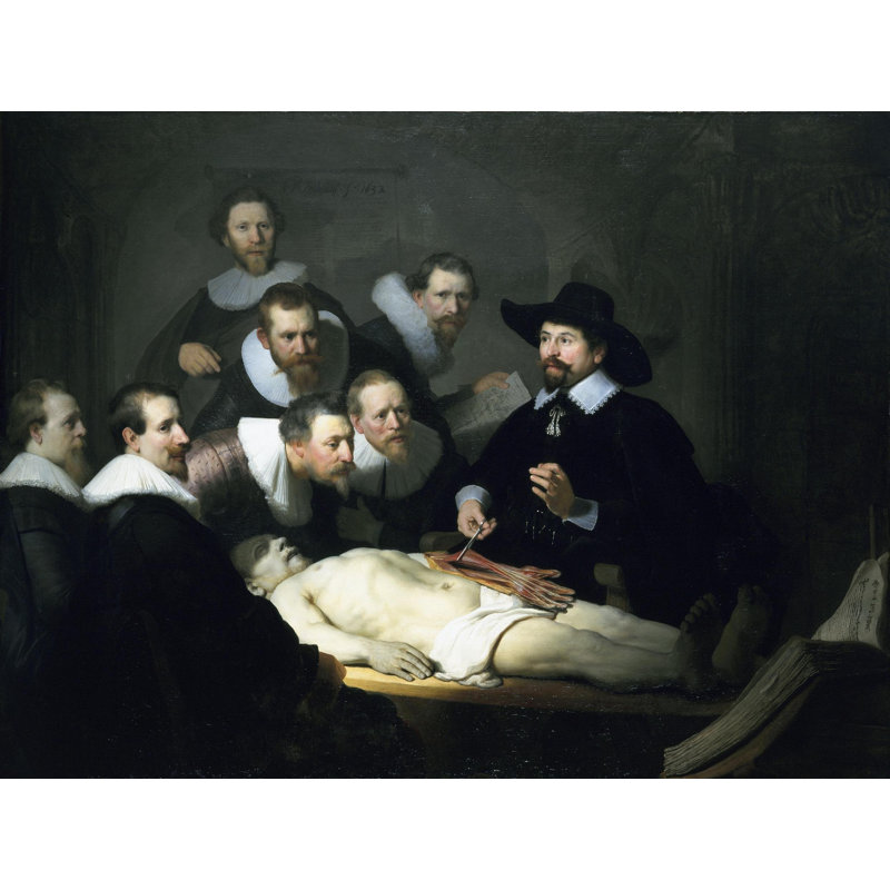 The Anatomy Lesson Of Dr. Nicolaes Tulp by Rembrandt Van Rijn - Wrapped Canvas Print, 41cm H x 61cm W