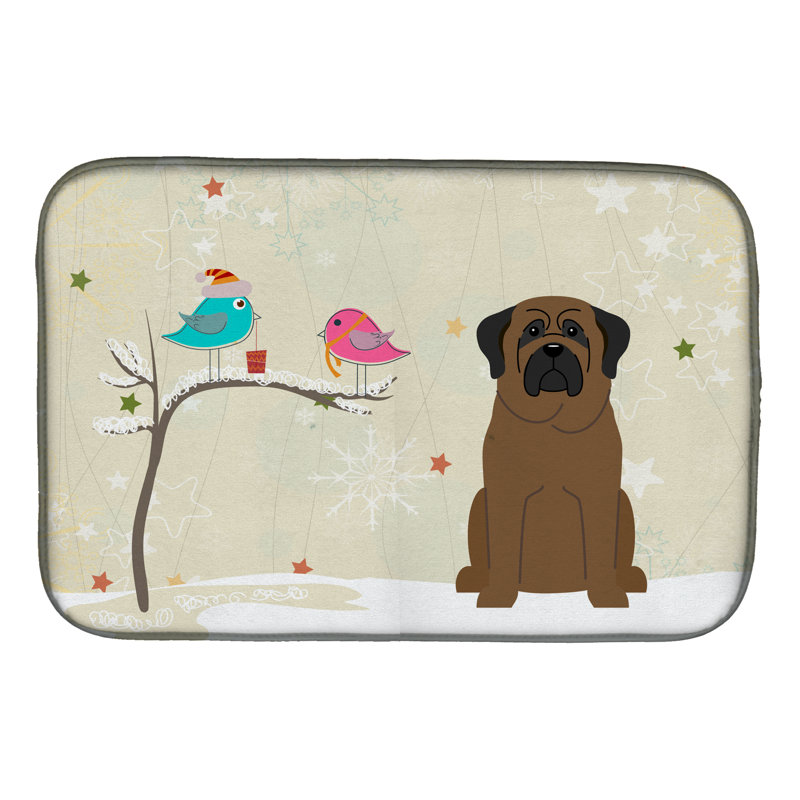 Tapis de noël entre amis bullmastiff