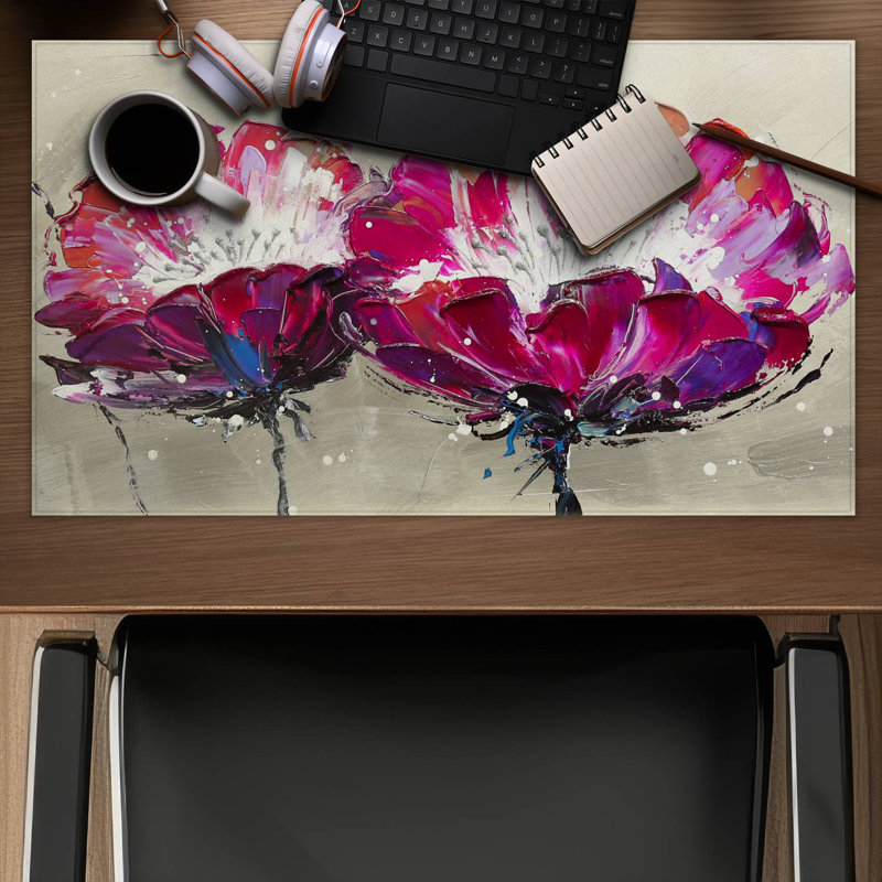Two wild flowers - 14.00"x24.25" Desk mat