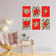 Leopard Pattern Bold Shapes - 6 Piece No Frame Print Set-88622434-88622432