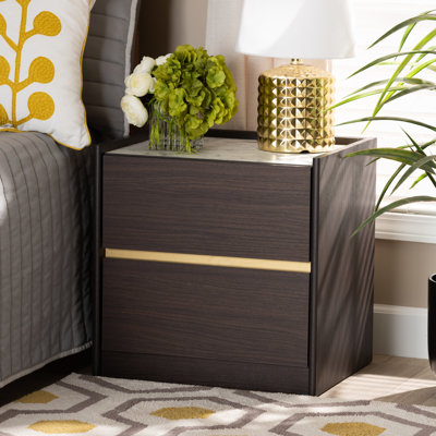 48cm W Manufactured Wood Bedside Table