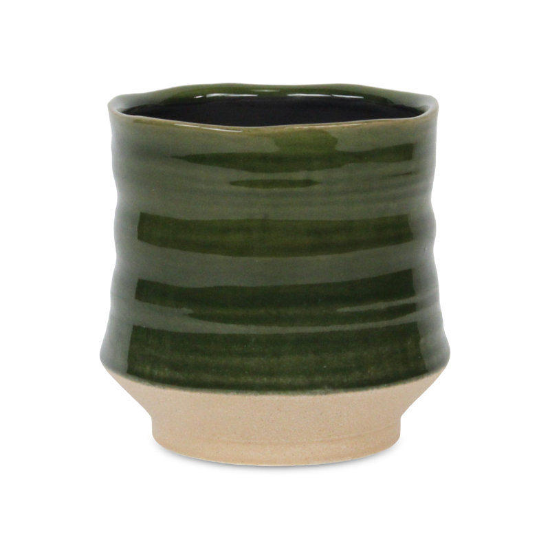 Halimatou Handmade Ceramic Pot Planter, 6.25" x 6" x 6"