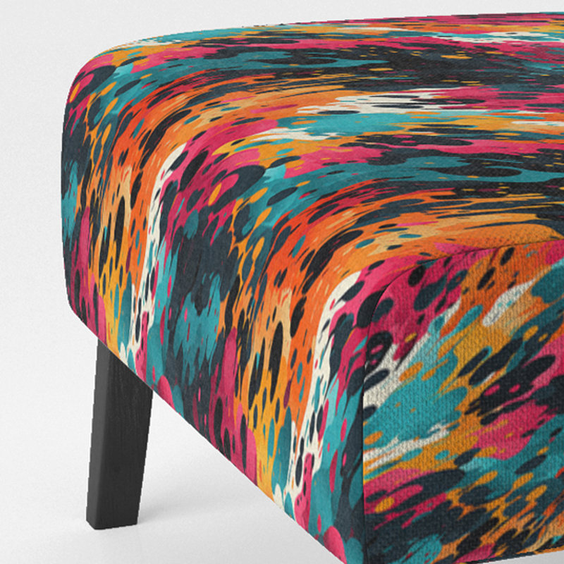 Motif néon captivant - Fauteuil de chambre contemporain rembourré, fauteuil d'appoint Magenta