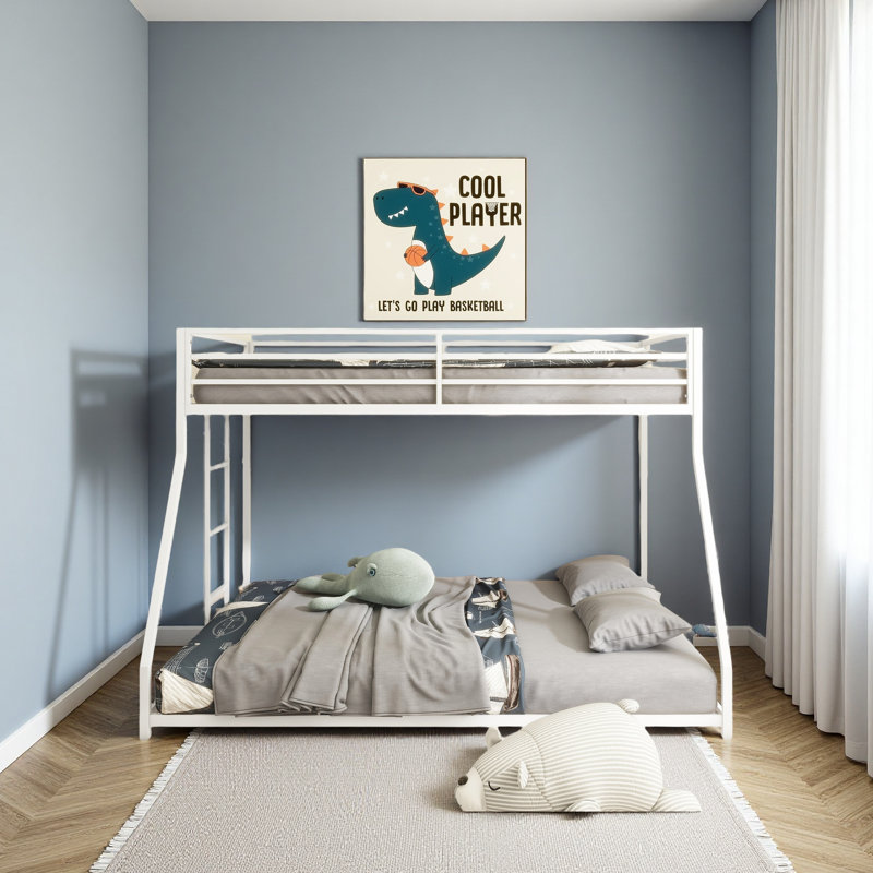 Lit superposé en métal blanc pour enfants et adultes