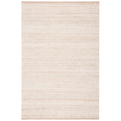 Foxley Southwestern Hand-Woven Cotton/Wool/Jute Natural/Ivory Area Rug
