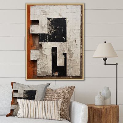 New Order Elementary Black White Minimalism - Modern Geometric Canvas Print