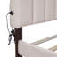 Lit plateforme tapissier avec tiroir Teddy