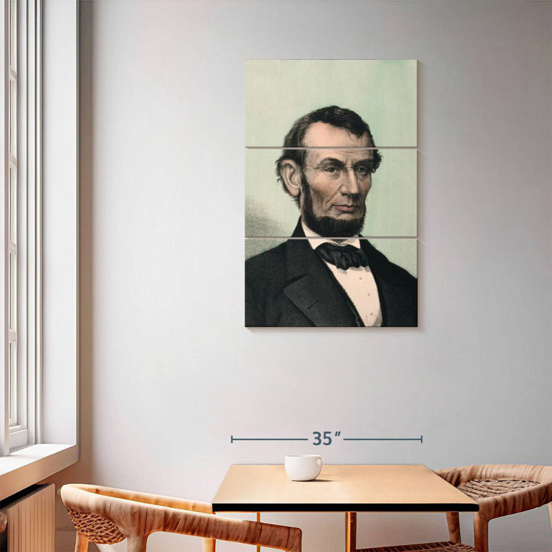 Keiri Abraham Lincoln Vintage Portrait, 57" H x 36" W