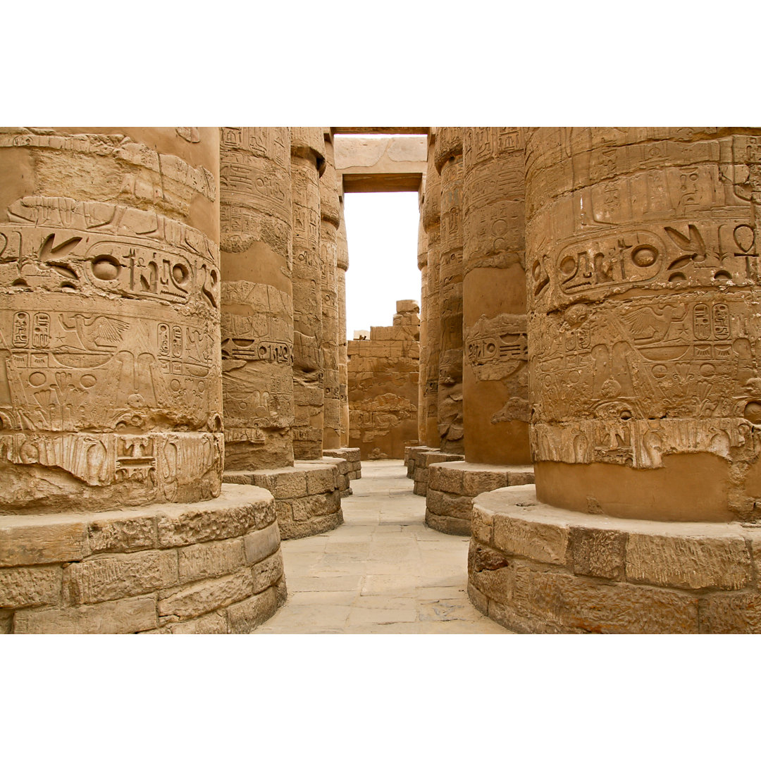 Ancient Ruins Of Karnak Temple In Egypt by Kostik2Photo - Wrapped Canvas Print