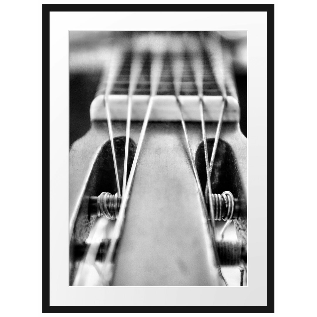 Gerahmtes Poster Gitarrensaiten