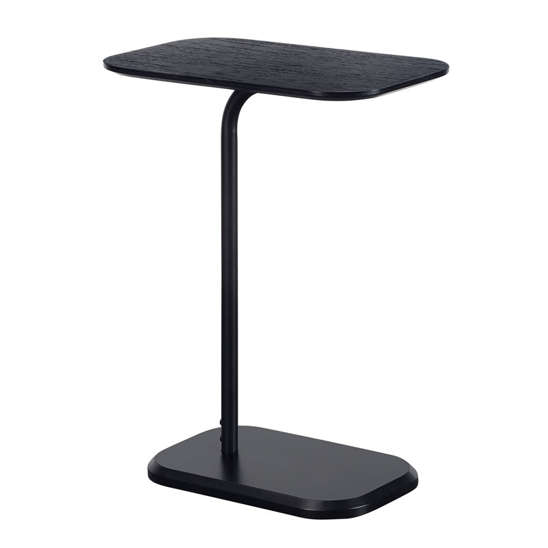 Ausilia 25.25'' Tall C End Table, Black/Black