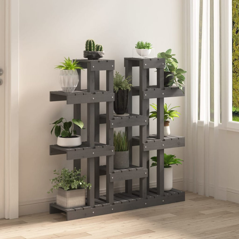 Trevett Wood Plant Stand, Grey