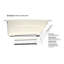 Sunward 60" x 42" Undermount Whirlpool Bathtub-569520547-610949666