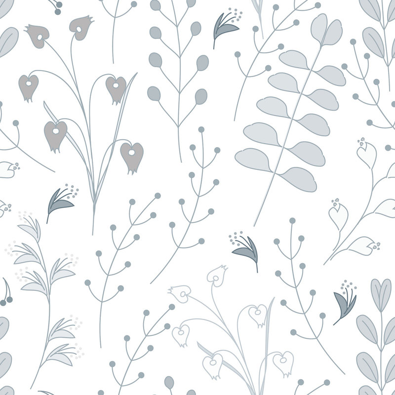 Floral Tile, 2.08' W x 10.42' L