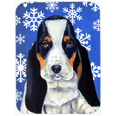 The Holiday Aisle Ashlynn Basset Hound Glass Cutting Board