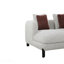 Canapé modulaire en tweed Maroon & Beige avec 3 coussins