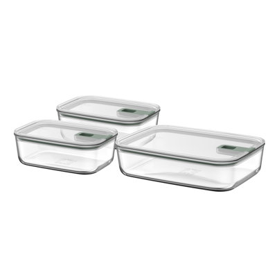 Contenant alimentaire en verre borosilicaté 6 pièces EasyLip 2.0, fabriqué aux Pays-Bas