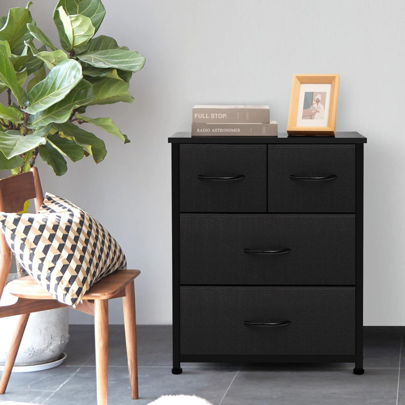 Fosteen 21.2'' W 4 - Drawer Dresser, Black