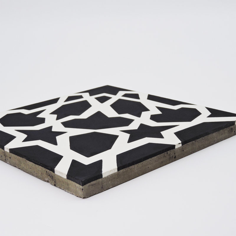 Bahja 8" x 8" Cement Patterned Wall & Floor Tile