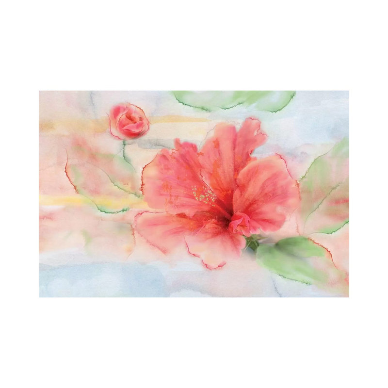 Hibiscus by Nan - Painting on Canvas, Wrapped Canvas, 101.6 cm H x 66.04 cm W x 1.91 cm D