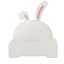 Lit simple blanc avec forme de lapin charmant et construction stable - tête de lit et base rembourrée robuste-130080149