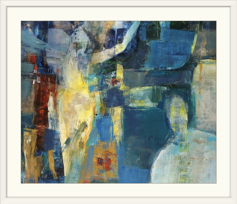 'a Vu Un Ange De Jodi Maas Peinture Impression, Encadré Blanc, 28" H x 32" L x 1" P