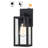 14"H Black Dusk to Dawn Outdoor Wall Lantern Scone with Clear Glass Shade-889750820
