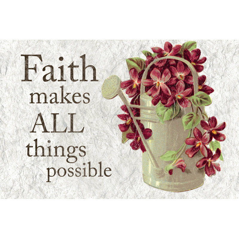 Faith Flowers Top - Wrapped Canvas Print, 20cm H x 30cm W x 3.8cm D