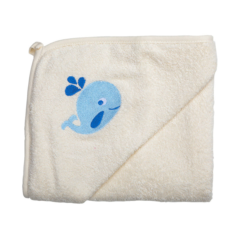 Clarissa Bath Towel, Cream/Blue
