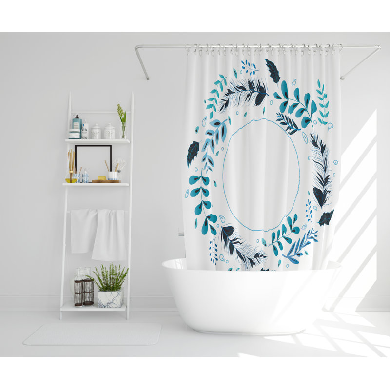 Wychwood Polyester Shower Curtain, 168cm H x 168cm W
