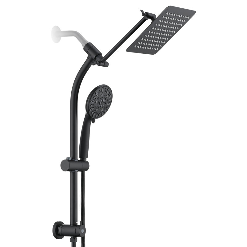 Système de douche complet, Noir mat
