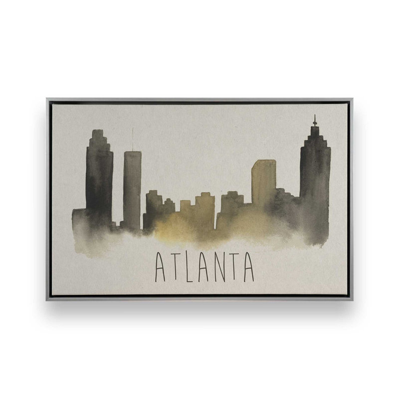 Silhouette d'Atlanta, H 20,75 po x l 30,75 po, Cadre flottant, Chrome poli