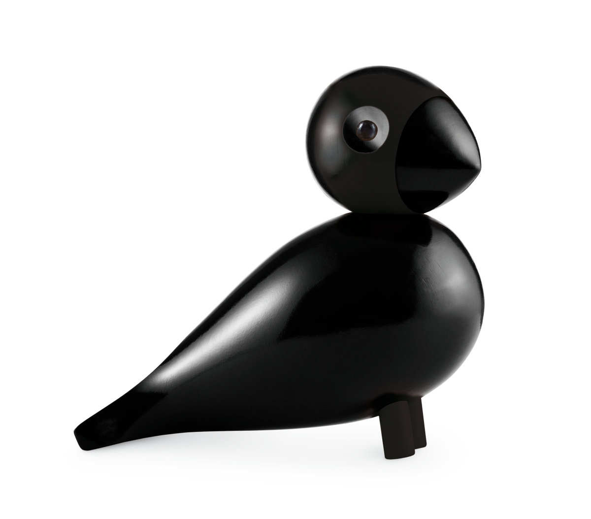 Kay Bojesen Songbird Sculpture, 6.1" H x 6.3" W x 3.1" D, Black, 1