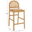 Laylie Rattan And Leather Counter Stool-1908221491