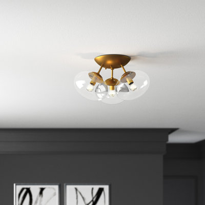 Haight Glass Semi Flush Mount