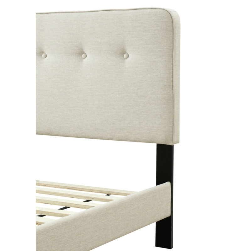 Off - White Upholstered Bed In A Box With , 80 Depth, 58.5 Width, 42.5 Height, 68 Lb, Headboard Box, Charging, , Headboard, Lb