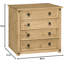 Corona Solid Wood 80 cm W Chest of 4 Drawers