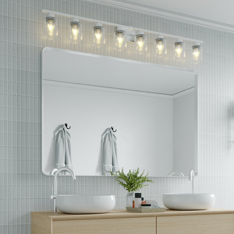 Miroir de salle de bain Waterpar, H 40 po x l 60 po, Argent brossé