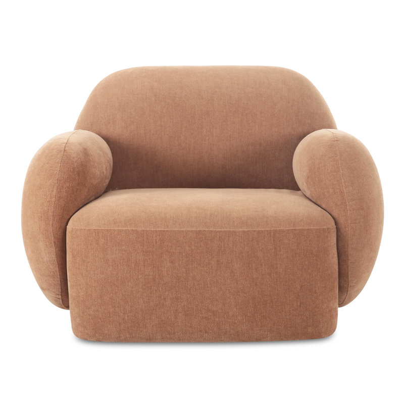 Mikah Upholstered Armchair, Copper Performance Chenille