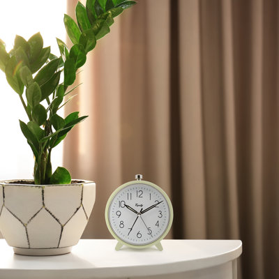 Equity 5 Inch Silent Sweeping Quartz Metal Alarm Clock