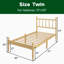 Eco-friendly Bamboo Platform Bed With Carved Headboard Elegant Turned Legs & Storage Clearan Twin Bed Frame-144515738