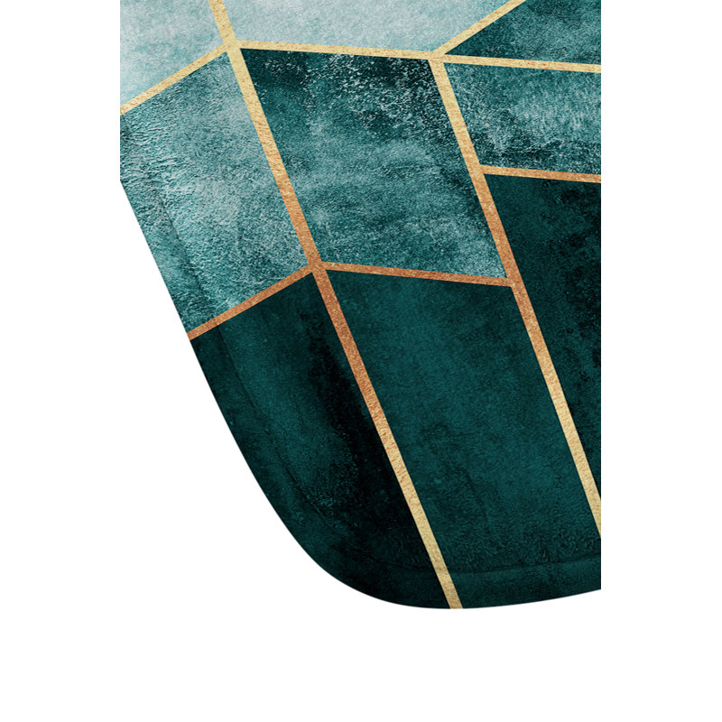Non-Slip Bath Mat, Blue / Black