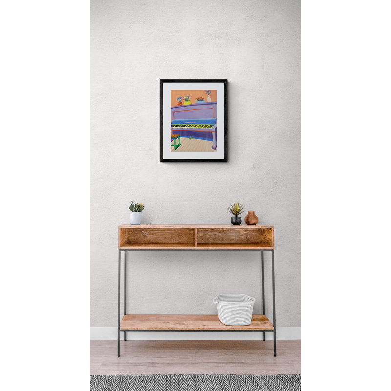 Piano Print by Sue Graef, Black Framed Paper, 20" H x 16" W
