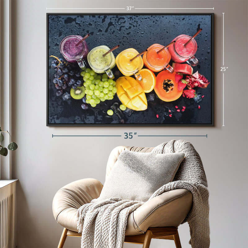 Nourriture et boisson «Smoothies aux fruits frais», H 37 po x l 25 po
