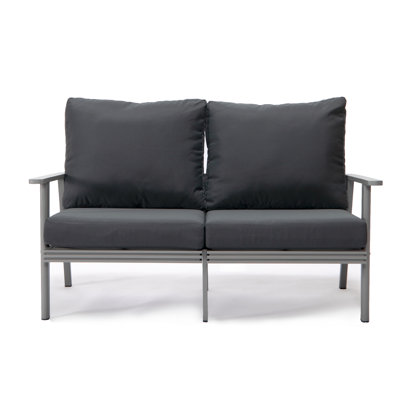 56.69" Wide Outdoor Loveseat with Cushions by Corrigan Studio