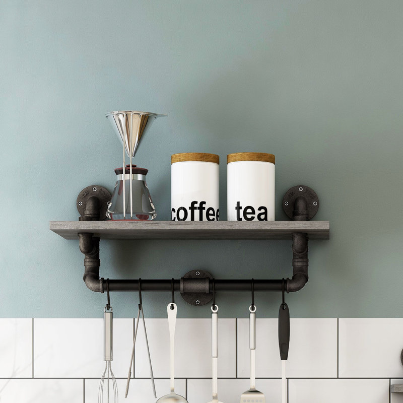 Gotham Industrial Pipe Shelves