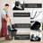 Mop Bucket With Wringer On Wheels, 27.5 Quart Down Press Wringer For Floor Cleaning, Rolling Mop Bucket With Handle And Mop, Black-126199035