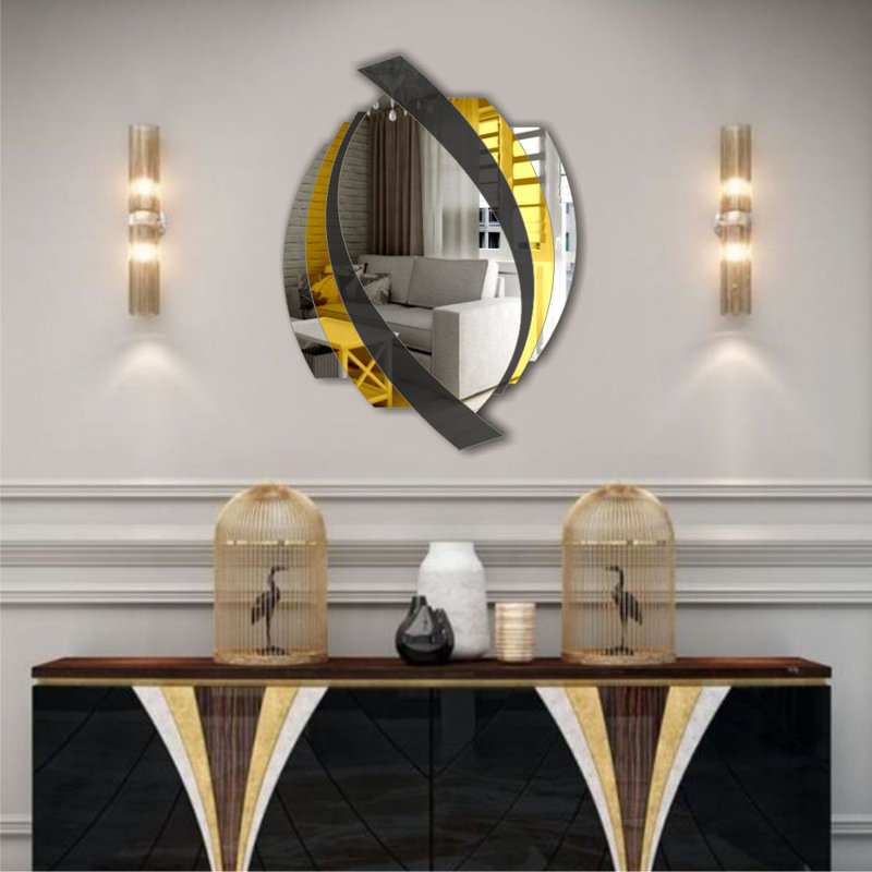 Roswell Flat Wall Mirror, 100cm H x 74cm W