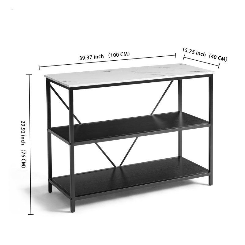 Jhamari 3-Tier Kitchen Cart with Open Shelves