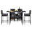 Wicker Bar Set with 4 Stools & Outdoor Bar Table-1281852467